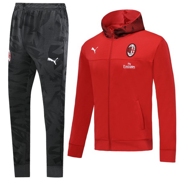 Chandal AC Milan 2019-2020 Gris Rojo